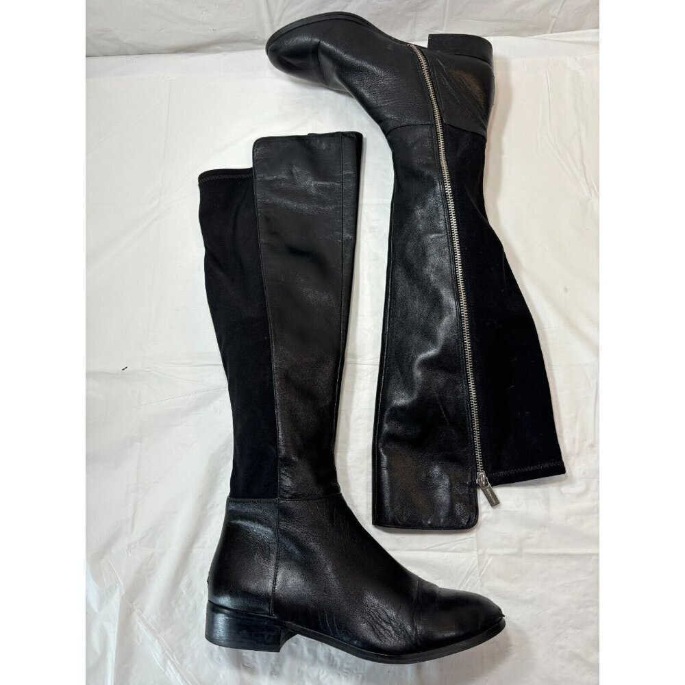 Michael Kors Bromley Side Zip Leather Boots Black Women Sz 7 M - Picture 9 of 15